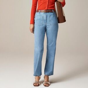 J. Crew High-rise Kickout Jean with Sailor Pockets in Drapey Denim - 27T